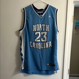 Jordan North Carolina Blue and White Jersey